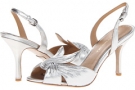 Silver Leather Badgley Mischka Taffy for Women (Size 10)