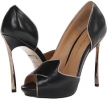 Black Leather Badgley Mischka Teagan for Women (Size 6)