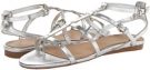 Silver Metallic Leather Badgley Mischka Trista for Women (Size 6.5)