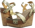 Gold Metallic Specchio Flogg Lexi for Women (Size 9.5)