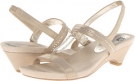 Light Gold Fabric Anne Klein Tressa for Women (Size 7.5)