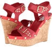 Red Leather GUESS Lalai for Women (Size 7.5)