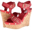 Red Leather GUESS Lalai for Women (Size 6)