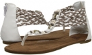 Off White MUK LUKS Sierra Beaded Sandal for Women (Size 6)