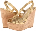 Gold Metallic Mini Snake Print Jessica Simpson Westt for Women (Size 8)