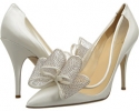 Ivory Satin/Nude Glitter Dot Mesh Bow Kate Spade New York Lovely for Women (Size 7.5)