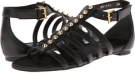 Black Alexander McQueen Spine Studs Flat Sandal for Women (Size 9.5)