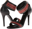 Red/Black Alexander McQueen Layered Zip Sexy Sandal for Women (Size 6)