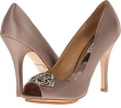 Taupe Satin Badgley Mischka Susan for Women (Size 10)