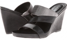 Black/Gunmetal Glazed Calf/Stretch Calvin Klein Ociel for Women (Size 6)