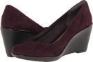 Burgundy Suede Clarks England Daylily Grace for Women (Size 5)