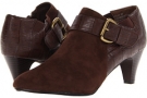 Brown Velvet Suede/Brown Croc Annie Skylar for Women (Size 7.5)