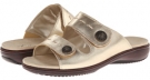 Light Gold Metallic Leather Trotters Kitty for Women (Size 7.5)