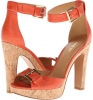 Orange Leather Nine West Edeline for Women (Size 6)