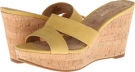 Yellow Nubuck Nine West Effie for Women (Size 7)