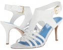 White Leather Nine West Guadalupe for Women (Size 10)