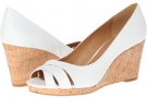 White Leather Nine West Jelica for Women (Size 7)
