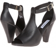 Black Leather Steve Madden Alycce for Women (Size 11)