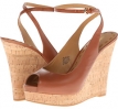 Cognac Leather Nine West Lienna for Women (Size 6)