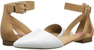 White/Tan Leather Isaac Mizrahi New York Evelyn for Women (Size 10.5)