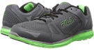 Dark Silver/Green Gecko/Black Fila Memory Synergy for Men (Size 9)