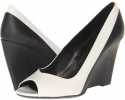 Antq White/Black Patent/Kidskin Calvin Klein Mae for Women (Size 5.5)