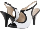 White Nappa Kid/Black Patnet Adrienne Vittadini Caleigh for Women (Size 9.5)