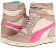 Peach Blush/Fluo Pink/Mint Leaf PUMA Sky Wedge LC Wn's for Women (Size 10.5)