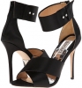 Black Satin Badgley Mischka Kassie for Women (Size 7)