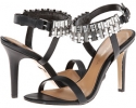 Black Leather Badgley Mischka Kallan for Women (Size 7.5)