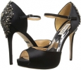 Black Satin Badgley Mischka Kindra for Women (Size 8)