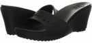 Black/Black Cow Silk Crocs Kadee Wedge for Women (Size 10)