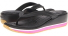 Black/Fuchsia Crocs Retro Flip Wedge for Women (Size 8)