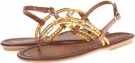 Tan/Yellow Braid Dipping PU CL By Laundry Clementina for Women (Size 8.5)