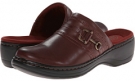 Burgundy Leather Clarks England Hayla Merle for Women (Size 8)