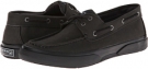 Black/Black Cow Silk Sperry Top-Sider Halyard 2-Eye Canvas for Men (Size 11)