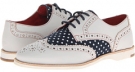 White Calfskin/Denim Dot Johnston & Murphy Belinda Wing Tip for Women (Size 8.5)