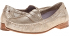 Platinum Metallic Calf Johnston & Murphy Bailey Penny Moc for Women (Size 10)