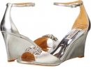 Silver Metallic Badgley Mischka Harmony II for Women (Size 5.5)