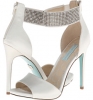 Ivory Satin Blue by Betsey Johnson Unite for Women (Size 7.5)