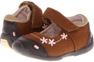 Soft Mocha Brown Nubuck w/ Dark Brown Trim Jumping Jacks Kids Flower Chain for Kids (Size 4.5)