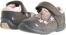 Pewter Nubuck w/ Dark Grey & Winter Pink Trim Jumping Jacks Kids Flower Chain for Kids (Size 6.5)