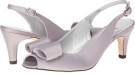 Silver Satin Vaneli Malpha for Women (Size 4)