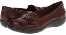 Brown Leather Clarks England Ashland Neon for Women (Size 9)