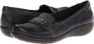 Navy Leather Clarks England Ashland Neon for Women (Size 8.5)