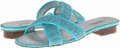 Turquoise Fabric/Patent Vaneli Becky for Women (Size 8.5)