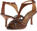 Dark Brown/Natural Leather Nine West Borrow for Women (Size 9)