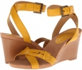 Yellow Leather Nine West Ellianna for Women (Size 9.5)