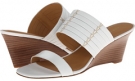 White Leather Nine West Rushout for Women (Size 10.5)