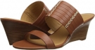 Cognac Leather Nine West Rushout for Women (Size 5)